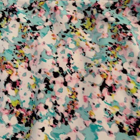 💚I Heart Ronson Floral Pencil Skirt size extra small mint pink white black - Picture 2 of 6